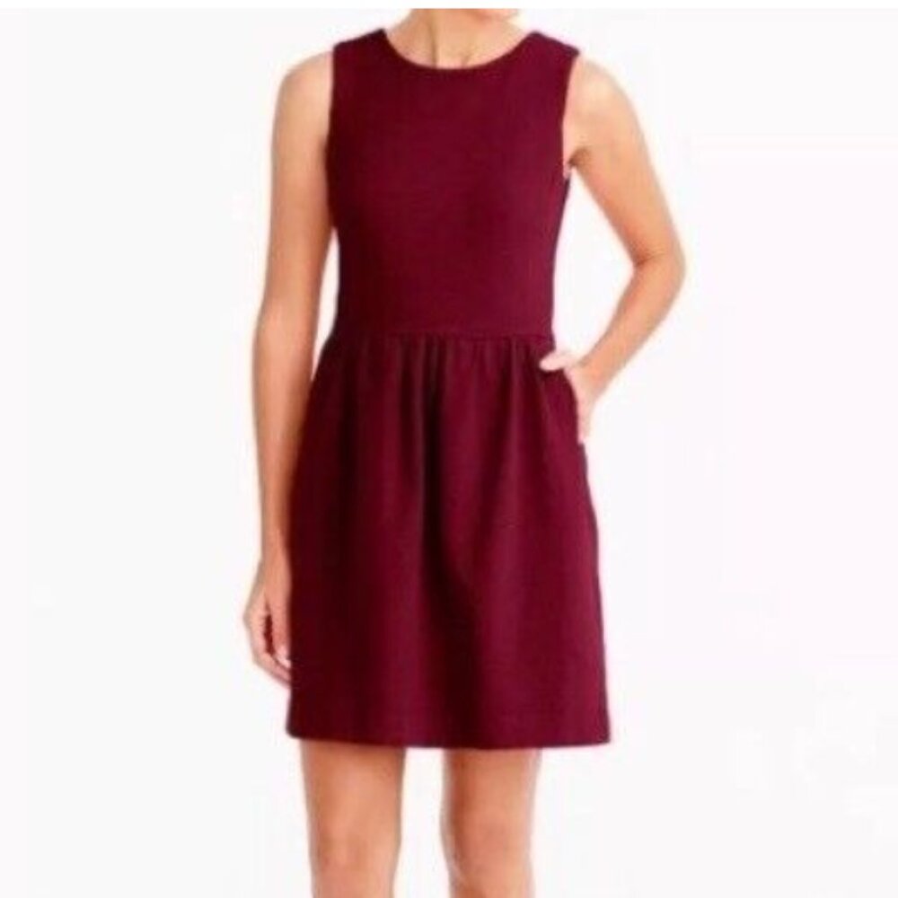 J. Crew Daybreak dress in burgundy w/ pockets